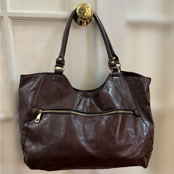 Handbags - Dark Brown Slouchy Hobo-Style Tote Bag